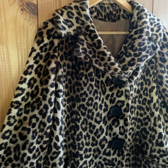 Vintage 60s faux fur Leopard coat - Picture 2 of 6